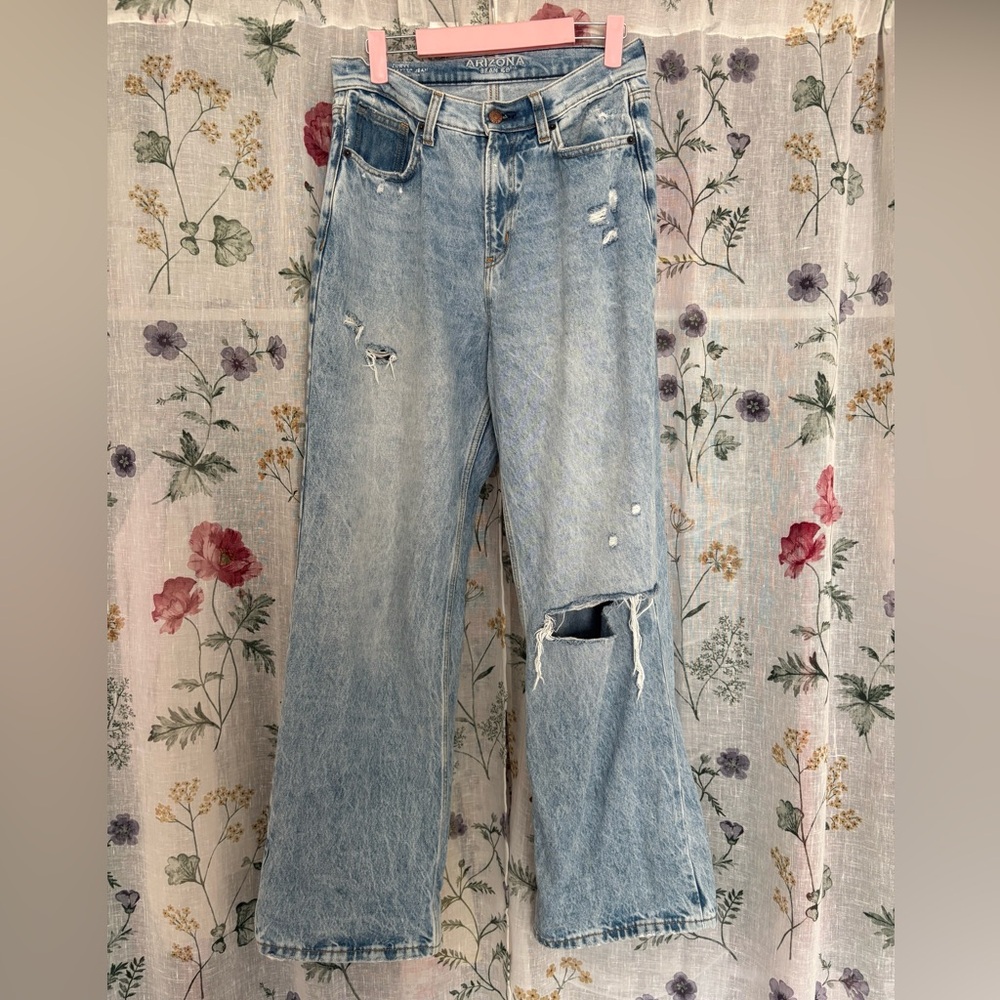 Arizona Jean Company Blue Flare Wide Leg Jeans